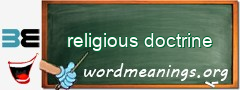 WordMeaning blackboard for religious doctrine